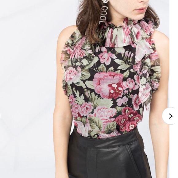 PAROSH Floral Print Blouse - Picture 6 of 8